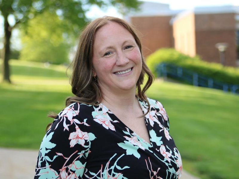 A photo of JoAnn Maxin outside on the Penn State Beaver campus