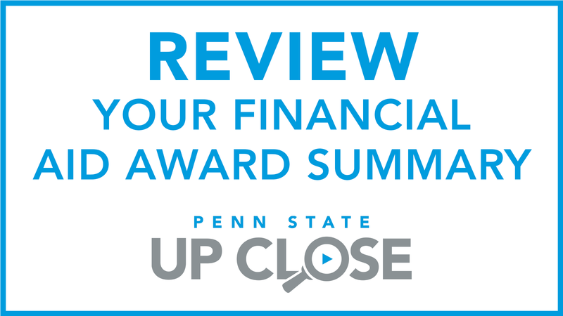 View your financial aid award