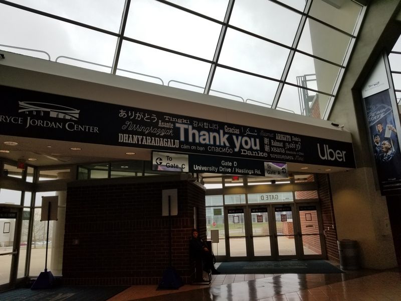 A banner with the words "Thank You" in various languages