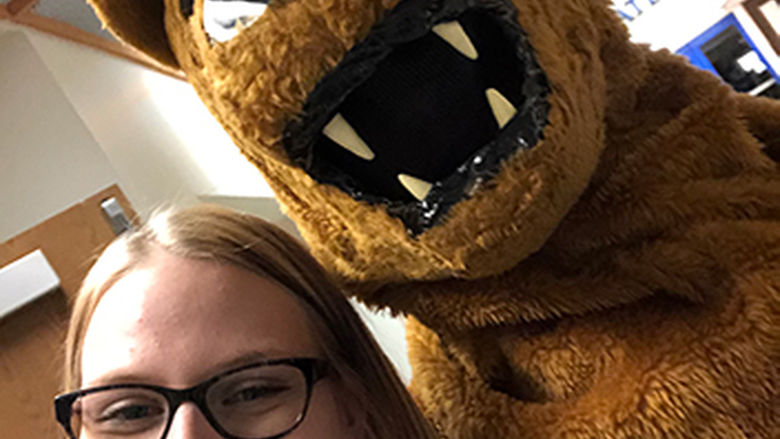 Allyson Pinchot and the Nittany Lion