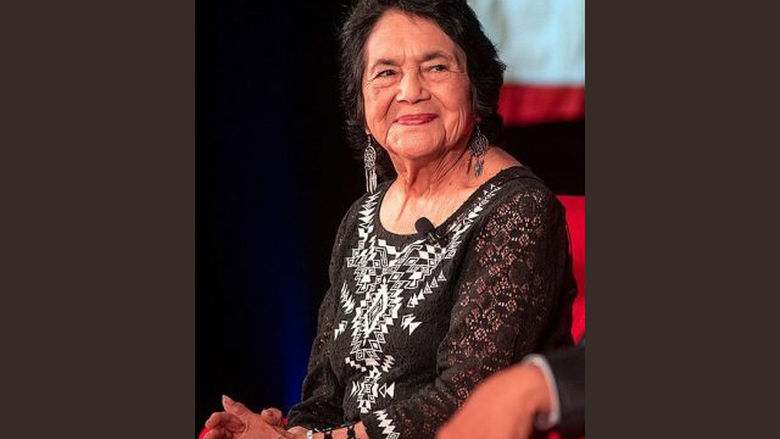 Dolores Huerta smiling at an event