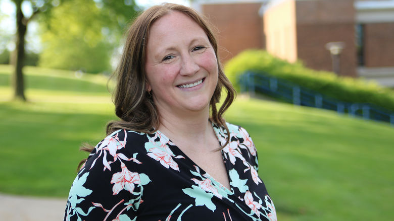 A photo of JoAnn Maxin outside on the Penn State Beaver campus