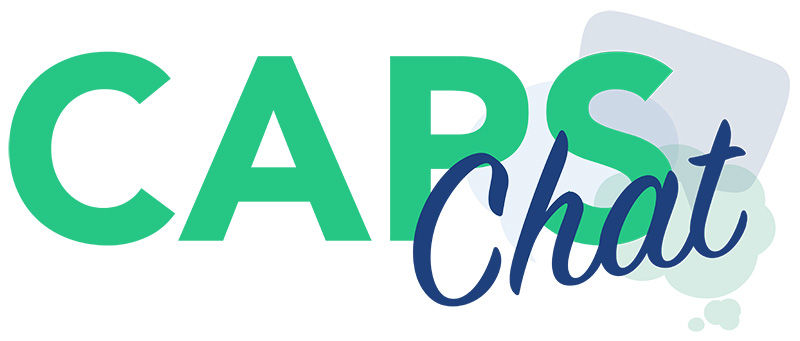 The CAPS Chat logo with the word CAPS in green and chat in blue.